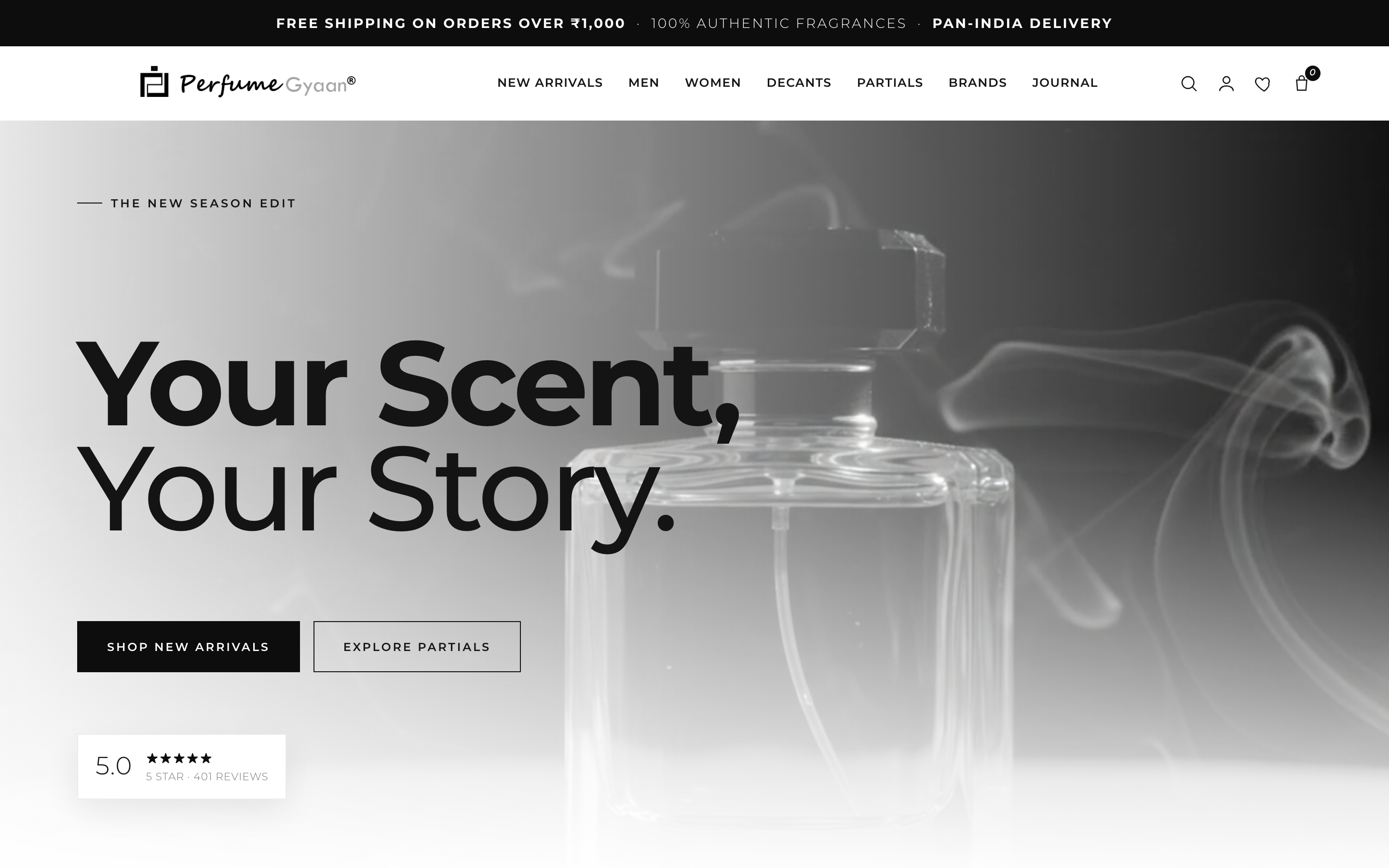 Perfume Gyaan store homepage